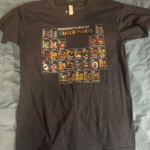Super Mario Periodic Table Graphic Tee - Charcoal